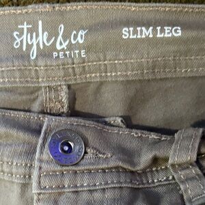 Style & Co. Women's Light green Straight Leg Jeans